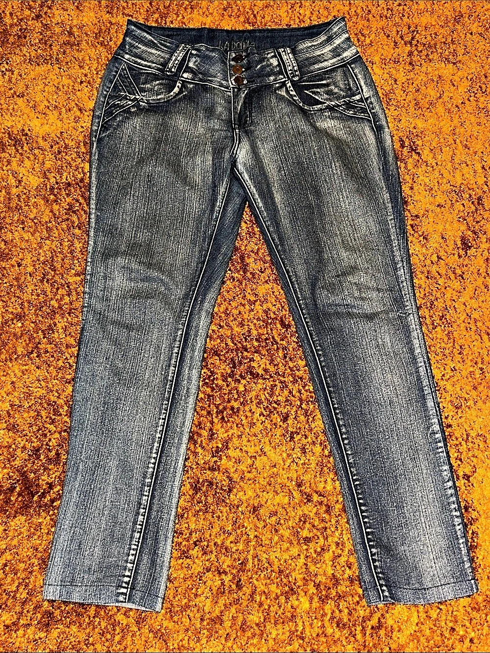 La bonita Skinny Jeans Gray Waist 11